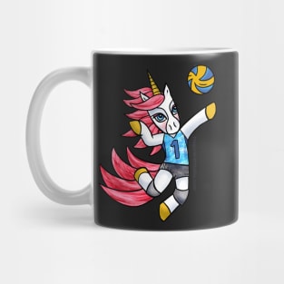 Jumping Volleyball Unicorn - Original Illustration Mug